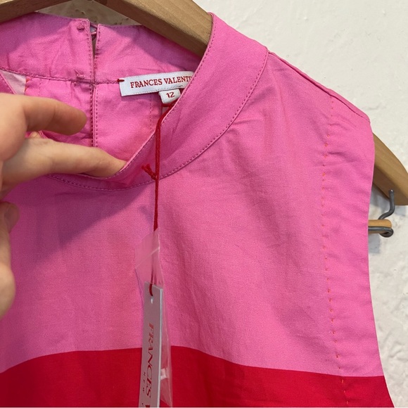 Frances Valentine Dress Pink Orange Striped Simplicity 12 - Picture 6 of 12